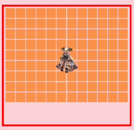 ↑ Almost Full Screen Squares (Phase 1 & 2) ●Don't panic when you see almost the entire screen got lit up. ●While this square doesn't deal instant Damage to you, it will lift you up in a Bubble after few seconds. ●Please prepare to use Unsealing Scroll (102433) when you got lifted up by bubble.