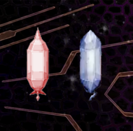 ↑ Red & Blue Crystal ●This is what it looks like in the fight.