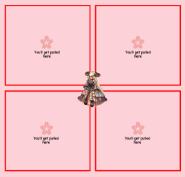 ↑ Wide Grasp of Death (Phase 1 & 2) ●You'll get pull towards the center of the Quadrant (Sakura Marking) depending on which Quadrant you're on. The map is like divided into 4 sections. ●This is a displacement skill, no way to avoid it. ●This skill may seem harmless but it will throw your party into disarray.